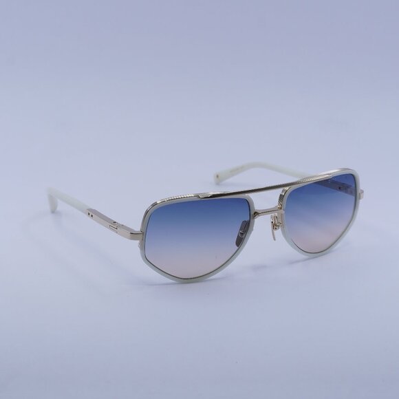 Dita MACH-X DTS463-A-03 Sunglasses White/Gold Geometric Frame, Moon Lenses - Picture 1 of 12
